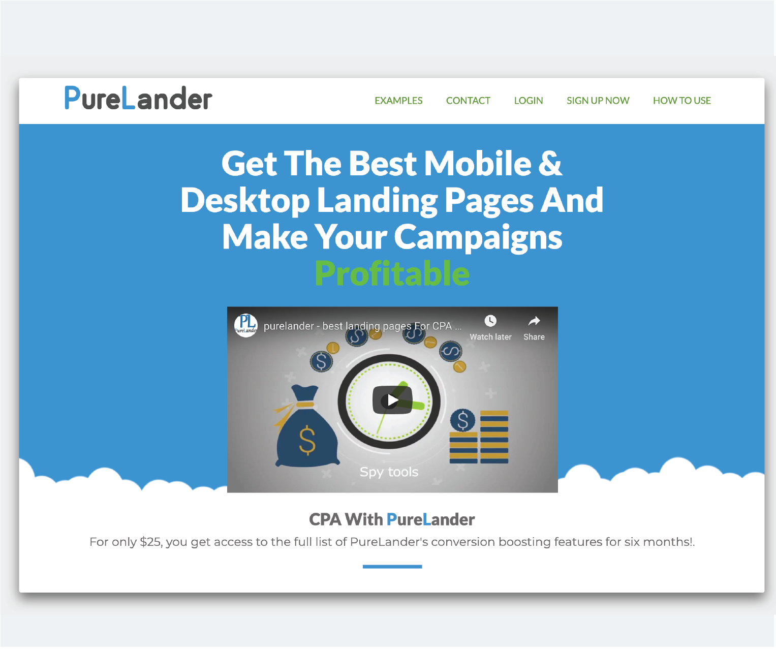 landing page